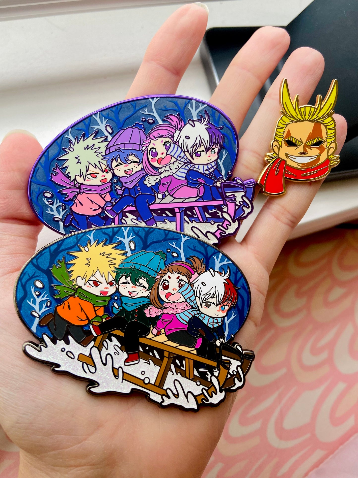 BNHA Winter Baby Pins