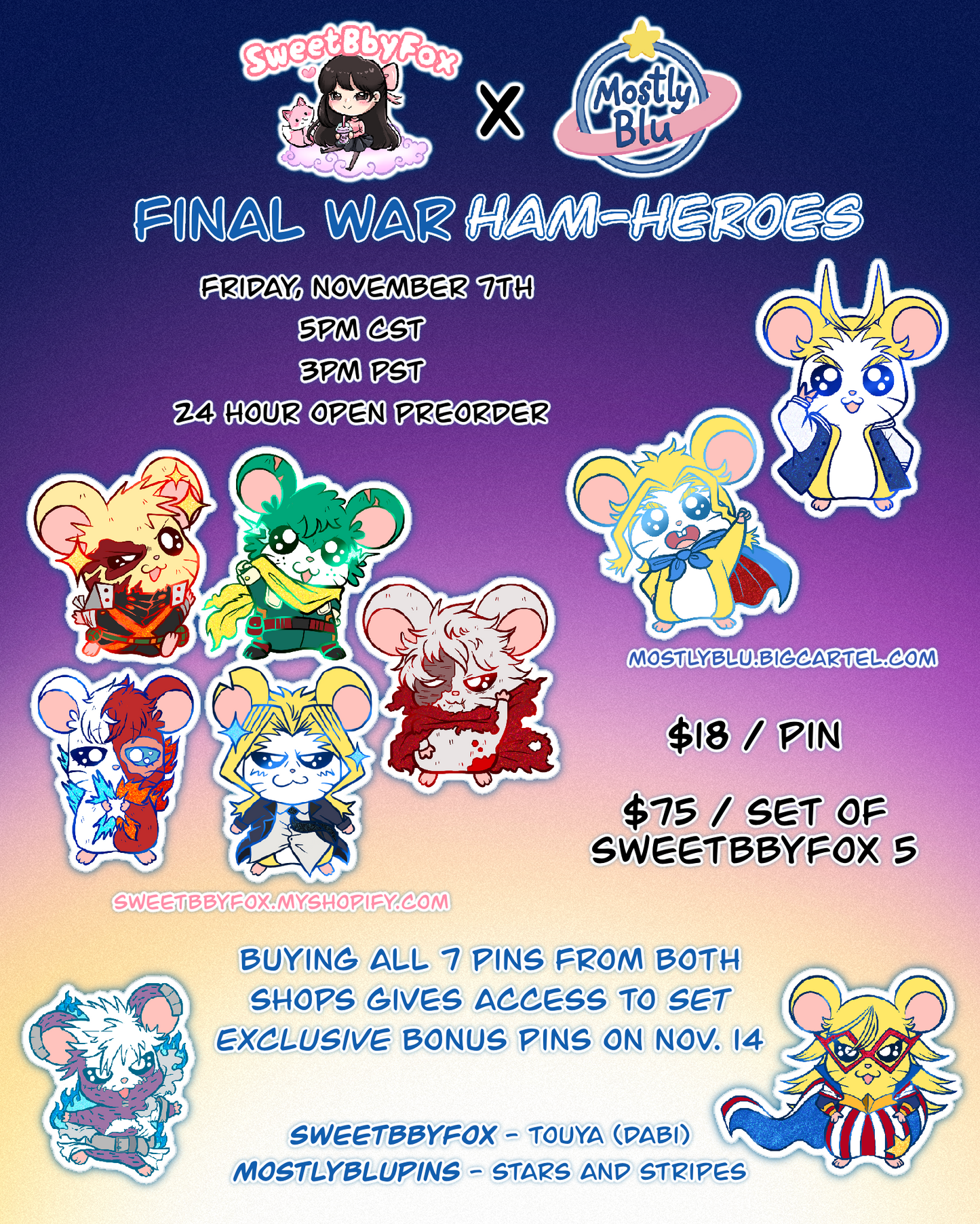 Final War Ham Heroes Enamel Pins