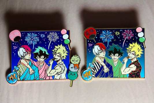 BNHA Fireworks Festival Pins